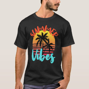 Summer Vibes Hello Summer Vacation Family Beach Ti T-Shirt