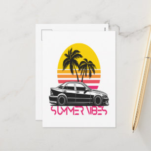 Summer vibes holiday postcard
