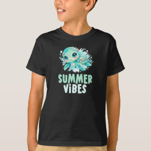 Summer Vibes Kids Turtle T-Shirt