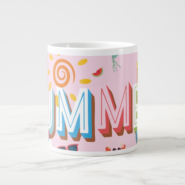 Summer Vibes Large Coffee Mug (Front)