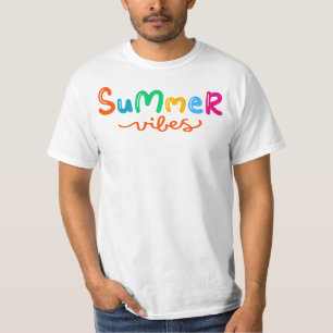 Summer Vibes Men's White T-Shirt