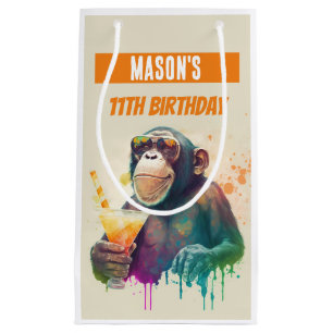 Summer vibes Monkey - Birthday Small Gift Bag