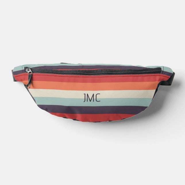 Summer Vibes Monogrammed Stripe Pattern Bum Bags (Lay Down)