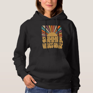 Summer Vibes Only Retro 70s Sunset Tropical Summer Hoodie