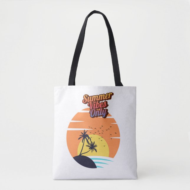 Summer vibes only. tote bag (Front)