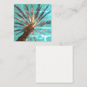 Summer Vibes Palm Tree Leaves Pale Green Enclosure Card