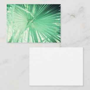 Summer Vibes Palm Tree Leaves Pale Green Enclosure Card