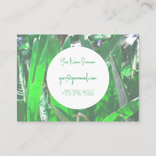 Summer Vibes Palm Tree Leaves Pale Green Pastel Business Card