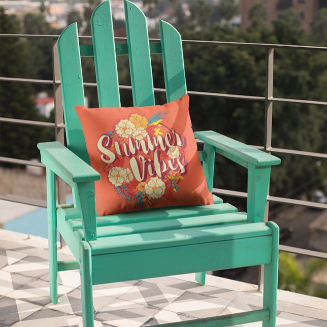 Summer Vibes Patio Pool Side Floral  Cushion (Creator Uploaded)
