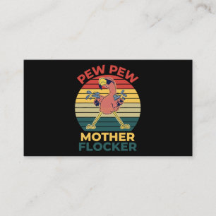 Summer Vibes Pink Flamingo Funny Pew Pew Mother Fl Business Card