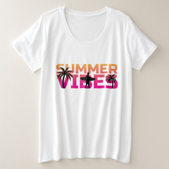 Summer Vibes Plus Size  T-Shirt (Design Front)