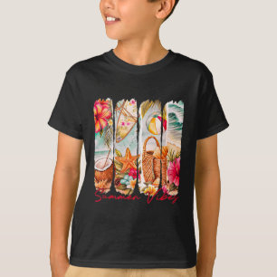 Summer Vibes Retro Beach Summer Vacation Matching T-Shirt