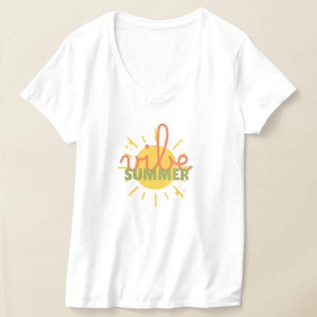 Summer Vibes Retro Beach T-Shirt (Laydown)