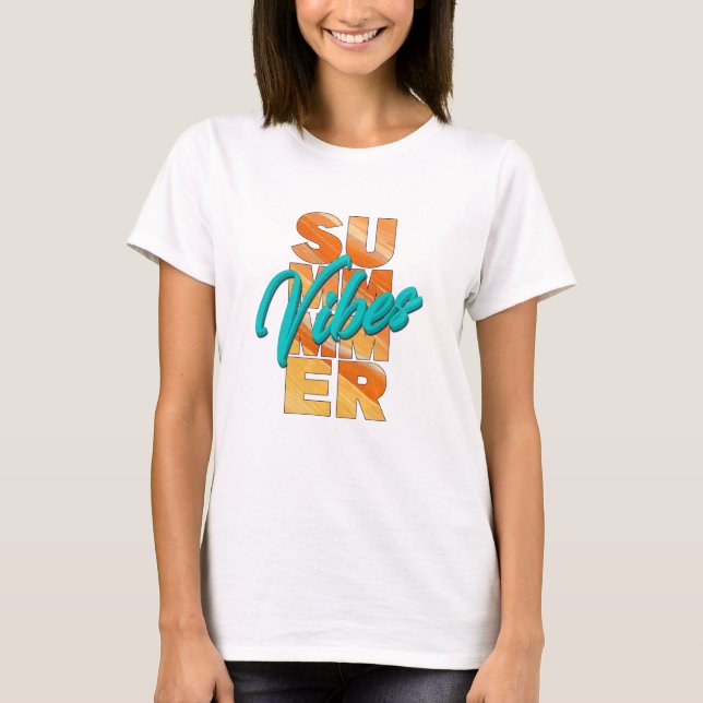 Summer Vibes Retro Summer T-Shirt (Front)