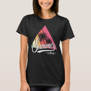 Summer Vibes Retro Sunset And Palm Trees Women's T-Shirt