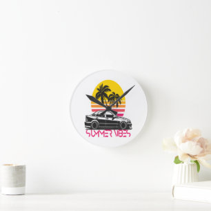 Summer vibes round clock