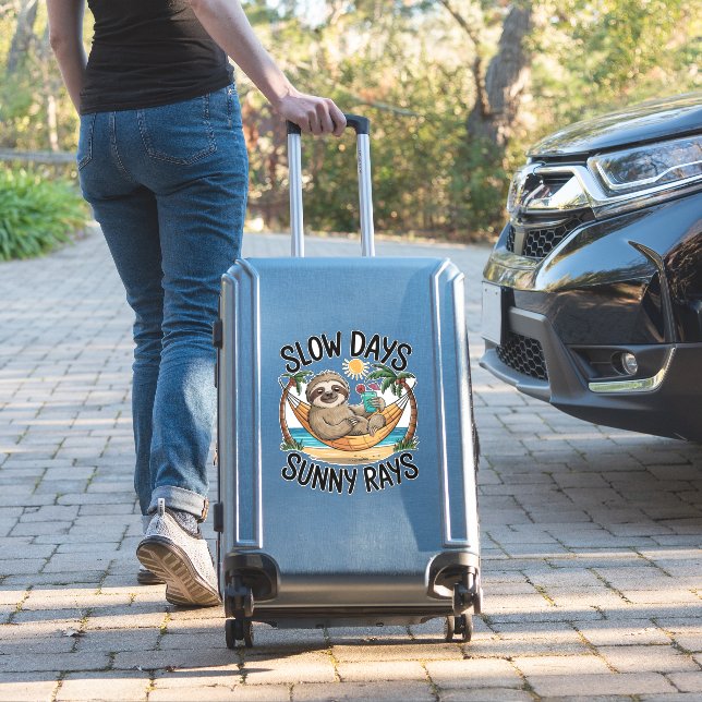 Summer Vibes Sloth Funny Lazy Float (Suitcase Insitu)