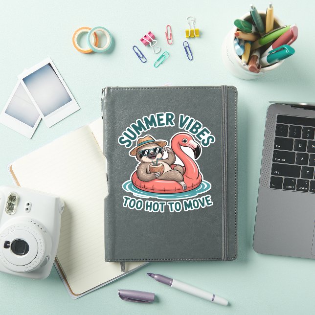 Summer Vibes Sloth Funny Lazy Float (iPad Cover)