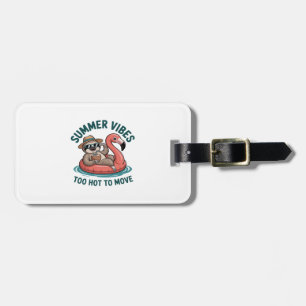 Summer Vibes Sloth Funny Lazy Float 2 Luggage Tag