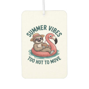 Summer Vibes Sloth Funny Lazy Float Car Air Freshener
