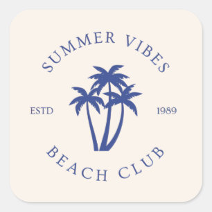 Summer Vibes Square Sticker