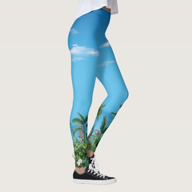Summer Vibes | Summer Vibes | Summer Greenery Leggings (Right)