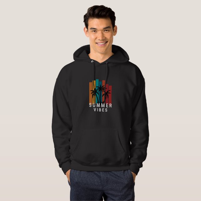 Summer Vibes Sunset Beach Men's T-Shirt | Hoodie (Front Full)