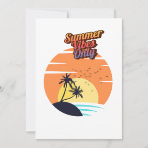 Summer vibes sunset invitation