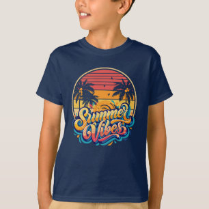 Summer vibes sunset retro  T-Shirt