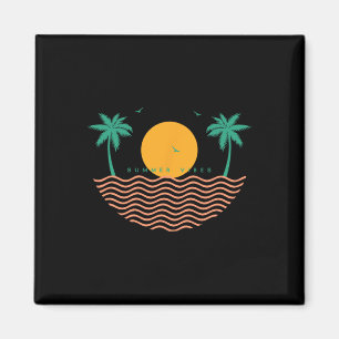 Summer Vibes Sunset Wave Beach Sea Sunshine Summer Magnet