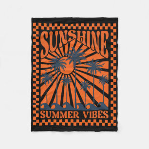 Summer Vibes, Sunset Wave, Sunshine Paradise, Summ Fleece Blanket
