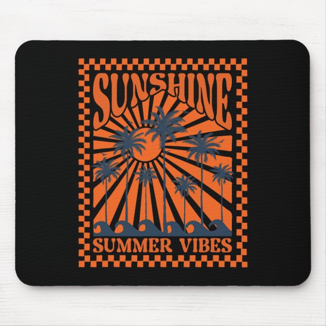 Summer Vibes, Sunset Wave, Sunshine Paradise, Summ Mouse Pad (Front)