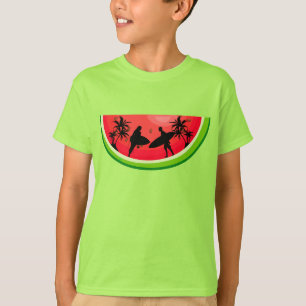 Summer Vibes Surf Watermelon Fruits T-Shirt