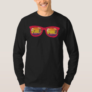 Summer Vibes Surfing Beach Palm Trees Tropical Sun T-Shirt