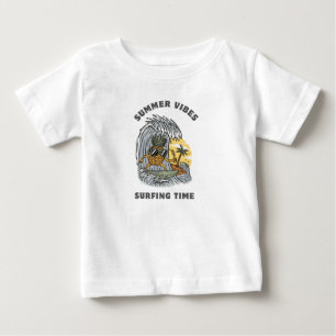 Summer vibes surfing time  baby T-Shirt