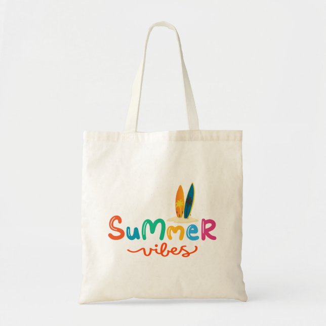 Summer Vibes Surfing Women's Tote Bag (Front)