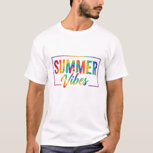 SUMMER Vibes Tie-Dye T-Shirt – Colourful Rainbow