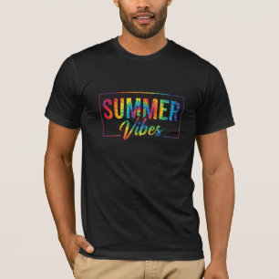 SUMMER Vibes Tie-Dye T-Shirt – Colourful Rainbow
