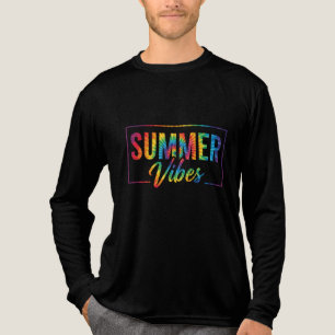 SUMMER Vibes Tie-Dye T-Shirt – Colourful Rainbow Tri-Blend Shirt