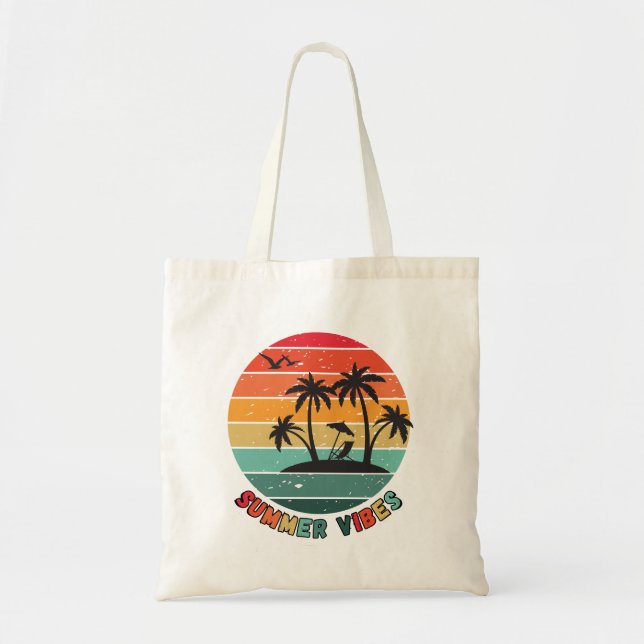 "summer vibes" tote bag (Front)