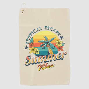 Summer vibes - Tropical escape Golf Towel