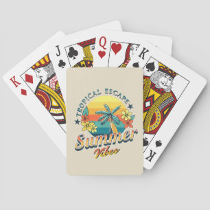 Summer vibes - Tropical escape Playing Cards