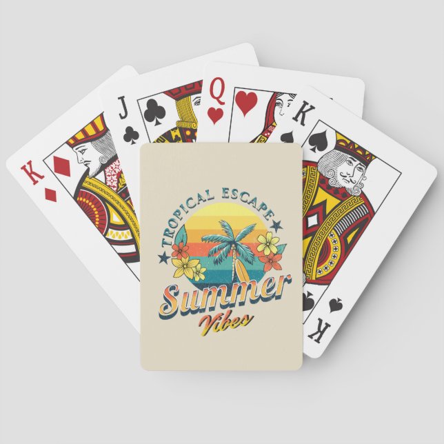 Summer vibes - Tropical escape Playing Cards (Back)