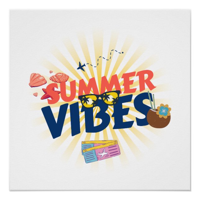 Summer Vibes – Tropical Getaway Poster (Front)