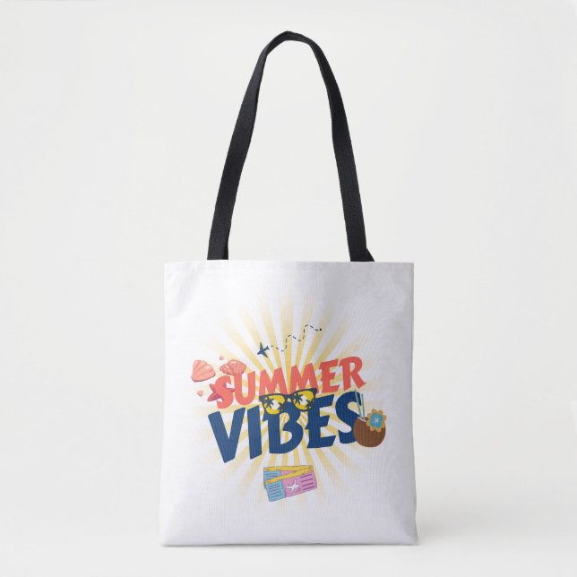 Summer Vibes – Tropical Getaway Tote Bag (Front)