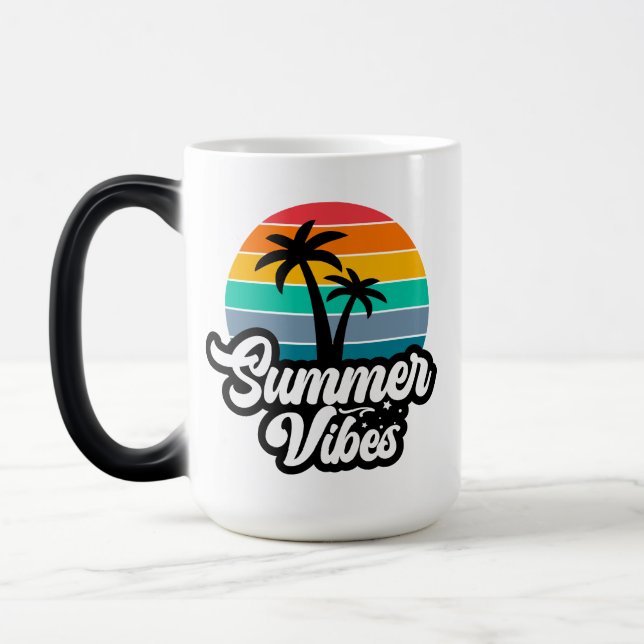 Summer Vibes Tropical Lake Scene-32922 Magic Mug (Left)
