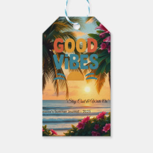 Summer Vibes Tropical Notebook Gift Tags
