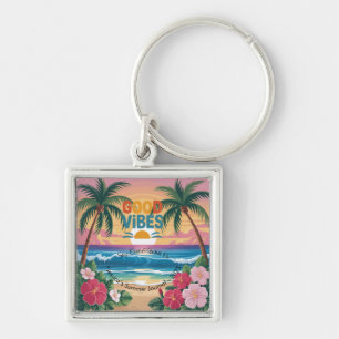 Summer Vibes Tropical Notebook  Key Ring