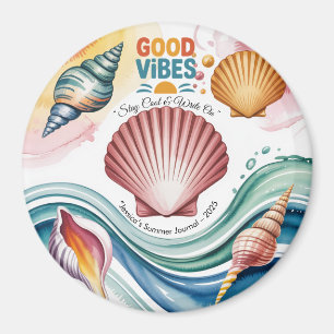Summer Vibes Tropical Notebook  Magnet