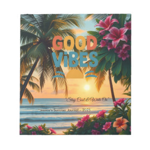 Summer Vibes Tropical Notebook Notepad